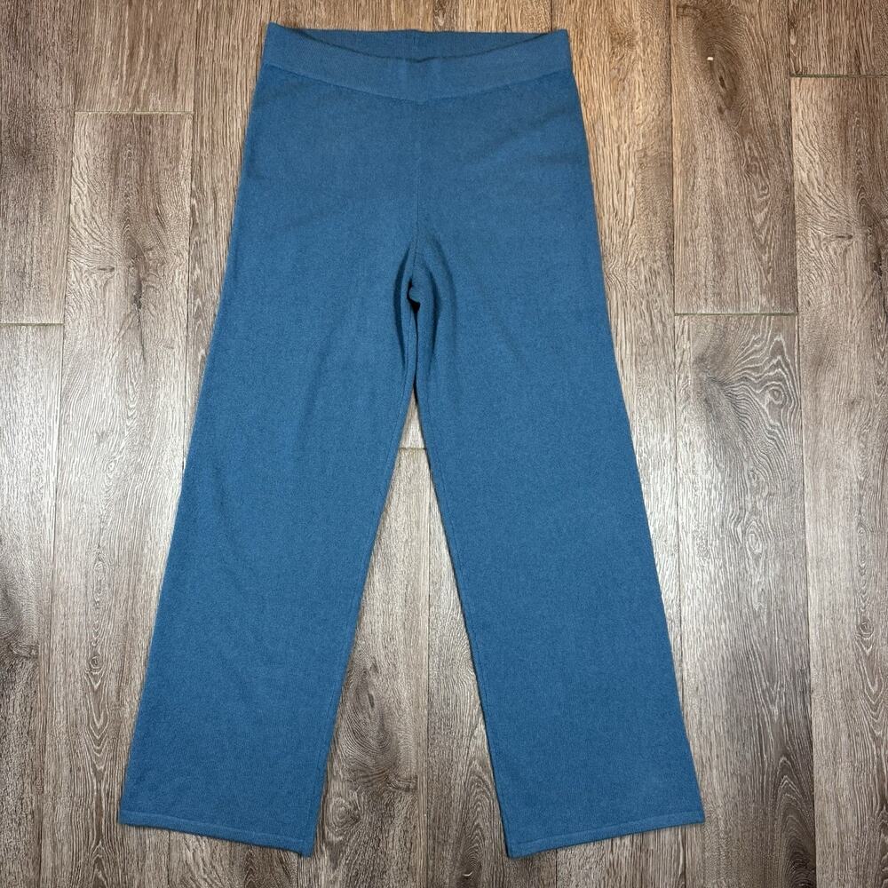 RACHEL ZOE 100% 2-PLY CASHMERE PANTS /SWEATPANTS Teal WOMEN'S M
